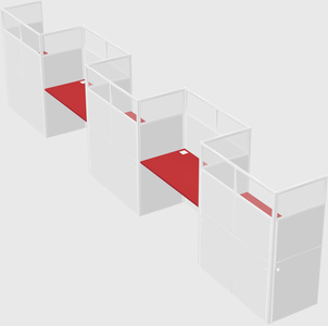 Rectangular cubicles