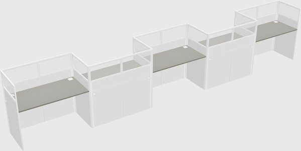 Rectangular cubicles
