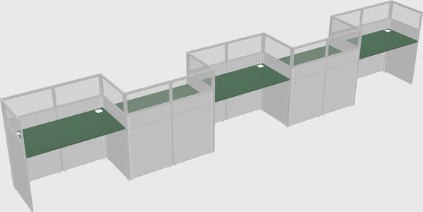 Rectangular cubicles