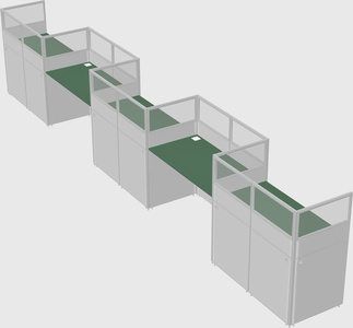 Rectangular cubicles