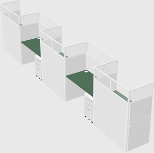 Rectangular cubicles