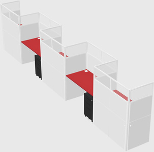 Rectangular cubicles