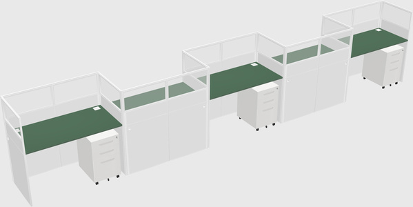 Rectangular cubicles