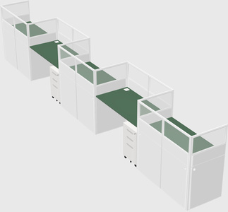 Rectangular cubicles