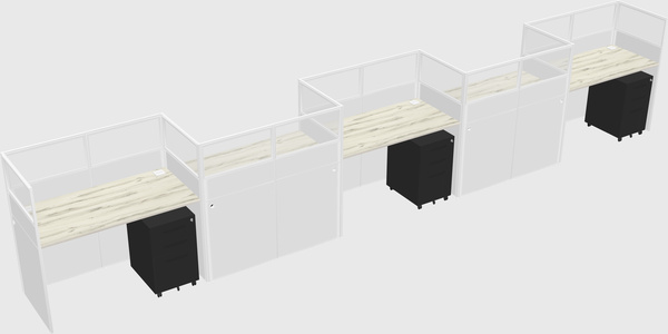 Rectangular cubicles