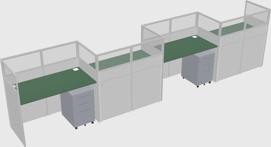 Rectangular cubicles