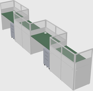 Rectangular cubicles