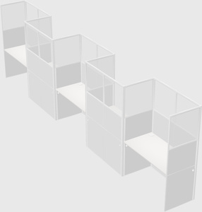 Rectangular cubicles