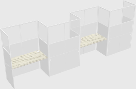 Cabines rectangulaires