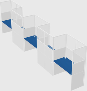 Rectangular cubicles