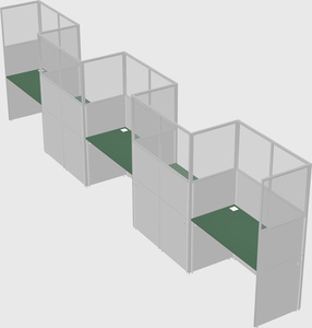 Rectangular cubicles