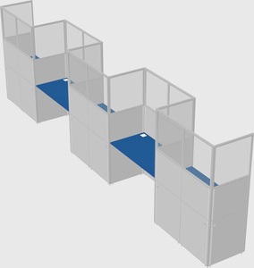 Rectangular cubicles