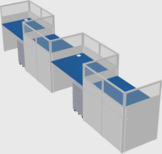 Rectangular cubicles