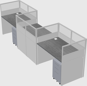 Rectangular cubicles