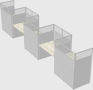 Rectangular cubicles