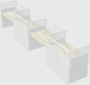 Rectangular cubicles