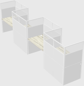 Rectangular cubicles