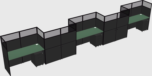 Rectangular cubicles