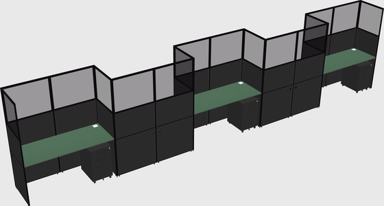 Rectangular cubicles