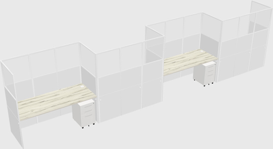 Rectangular cubicles