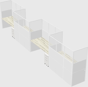 Rectangular cubicles