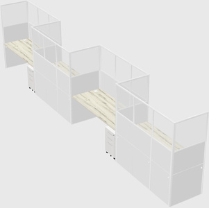 Rectangular cubicles