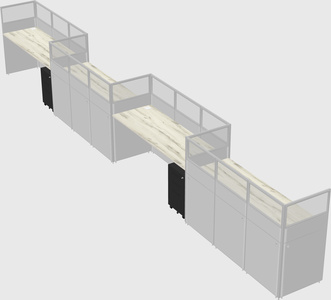 Rectangular cubicles