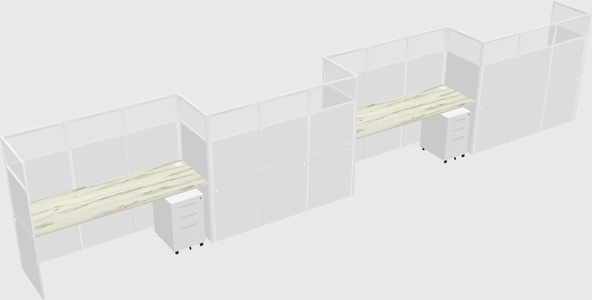Rectangular cubicles