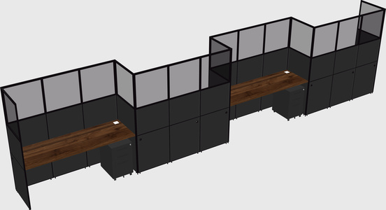 Rectangular cubicles