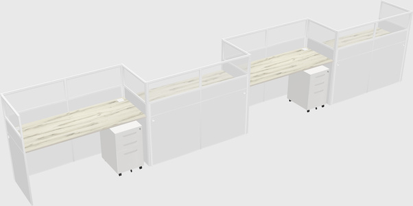 Rectangular cubicles