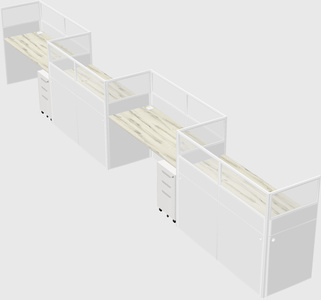Rectangular cubicles