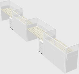 Rectangular cubicles