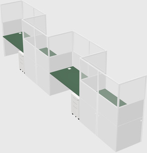 Rectangular cubicles