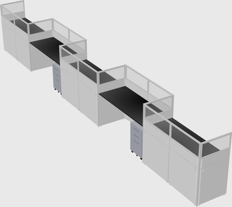 Rectangular cubicles