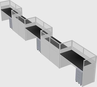 Rectangular cubicles