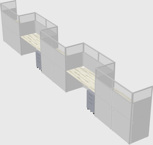 Rectangular cubicles