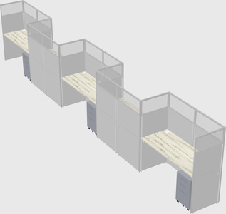 Rectangular cubicles