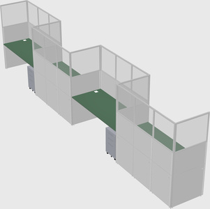 Rectangular cubicles