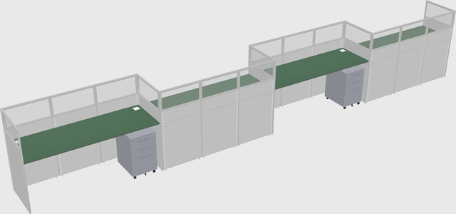 Rectangular cubicles