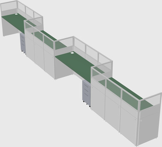Rectangular cubicles
