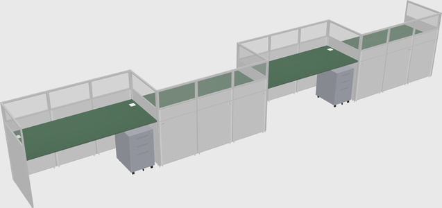 Rectangular cubicles