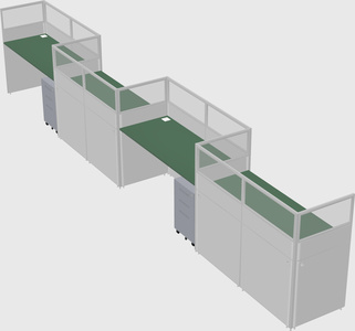 Rectangular cubicles