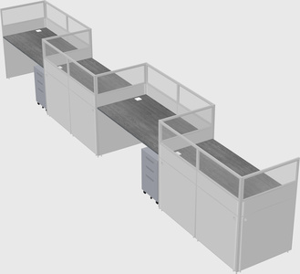 Rectangular cubicles