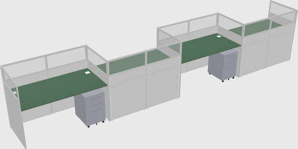 Rectangular cubicles