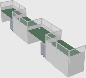 Rectangular cubicles
