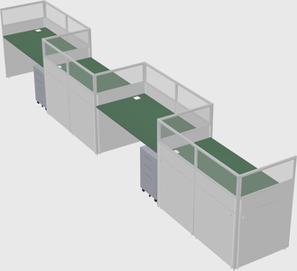 Rectangular cubicles