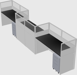 Rectangular cubicles
