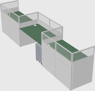 Rectangular cubicles