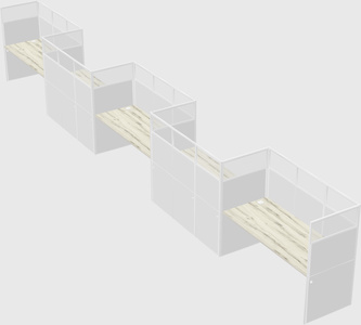 Rectangular cubicles