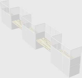 Rectangular cubicles